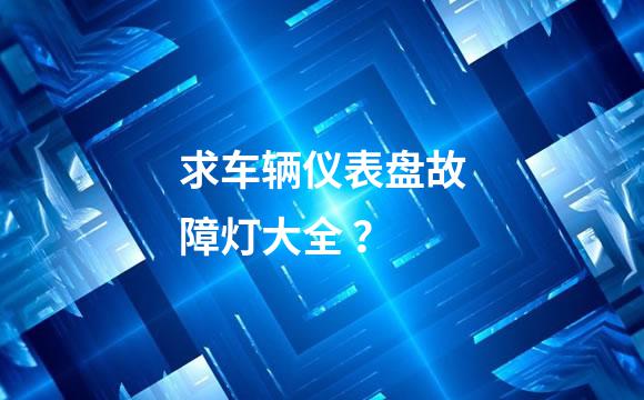 求车辆仪表盘故障灯大全 ？